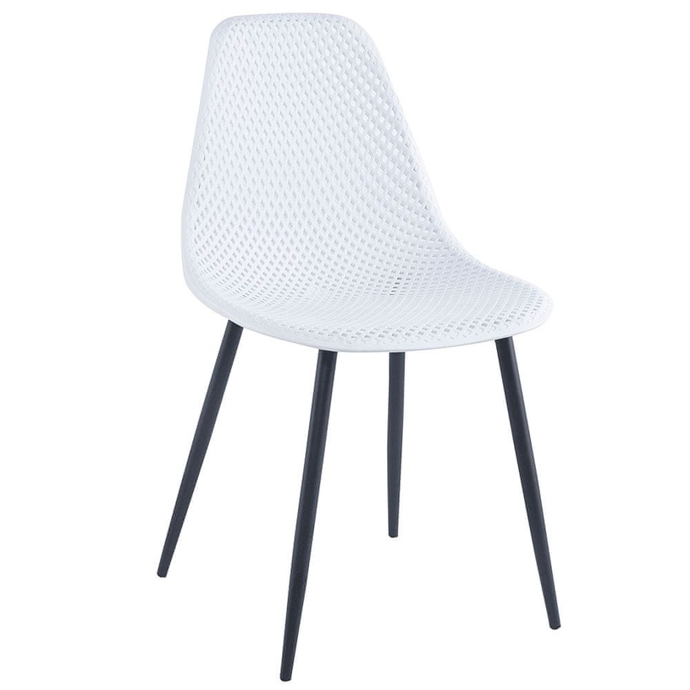 KONDELA Jedálenská stolička Tegra Typ 2 - biela / čierna